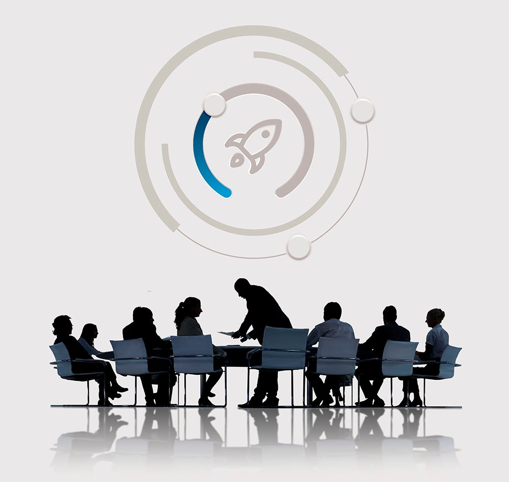 Start Up Business Rocket Ship Graphic Concept